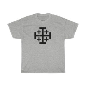 Jerusalem Cross ash t-shirt