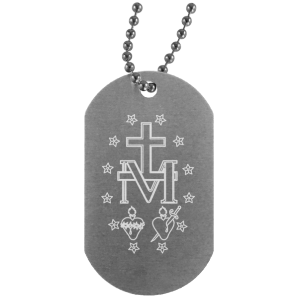MIRACULOUS MEDAL DOG TAG NECKLACE