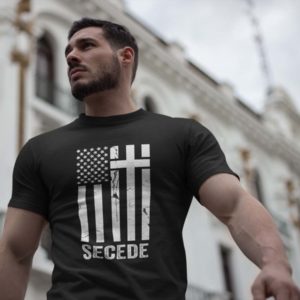 Secede US Flag T-shirt mockup